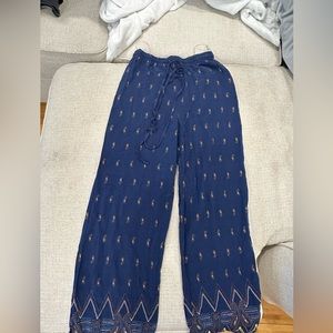 Blush long flare pants